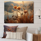 Sunset Wildflower Serenade - Floral Canvas Wall Art