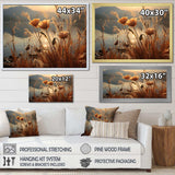 Sunset Wildflower Serenade - Floral Canvas Wall Art