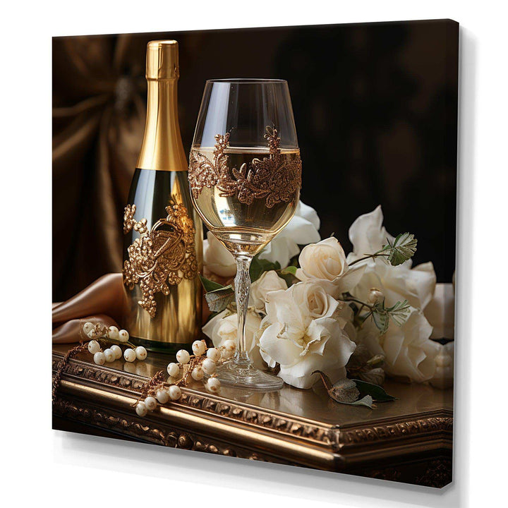 Classic Elegance - Food &amp; Beverage Canvas Wall Art