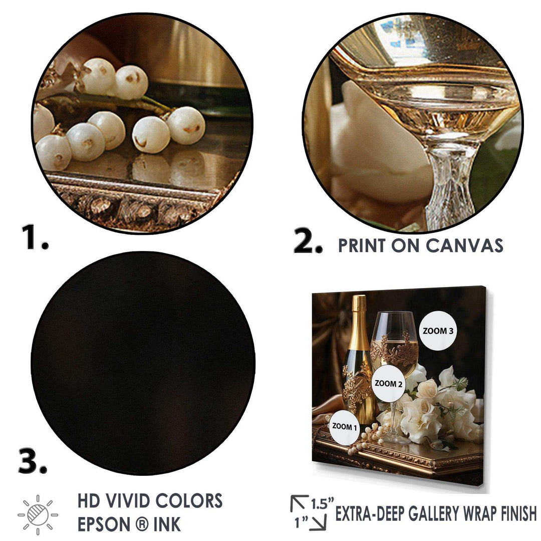 Classic Elegance - Food &amp; Beverage Canvas Wall Art