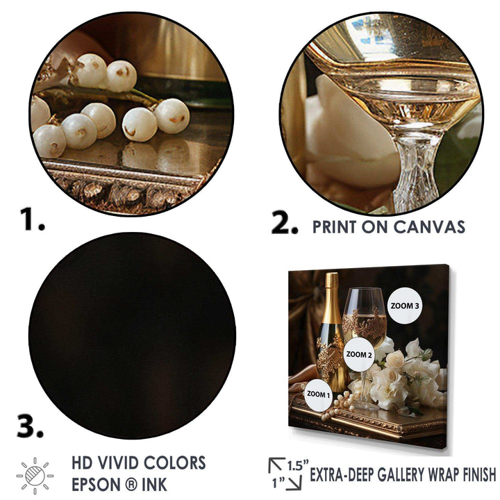 Classic Elegance - Food &amp; Beverage Canvas Wall Art
