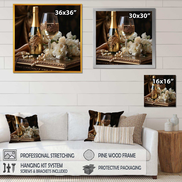 Classic Elegance - Food &amp; Beverage Canvas Wall Art