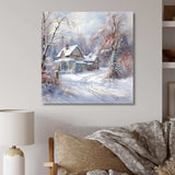 winter charm at country home - Landscapes Canvas Wall Art