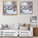 winter charm at country home - Landscapes Canvas Wall Art