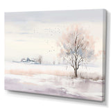 winter scenery minimalism - Landscapes Canvas Wall Art