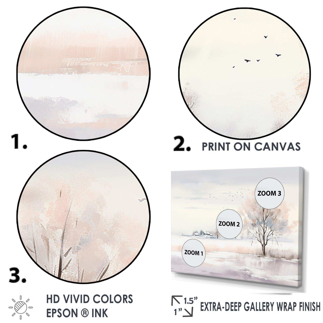 winter scenery minimalism - Landscapes Canvas Wall Art