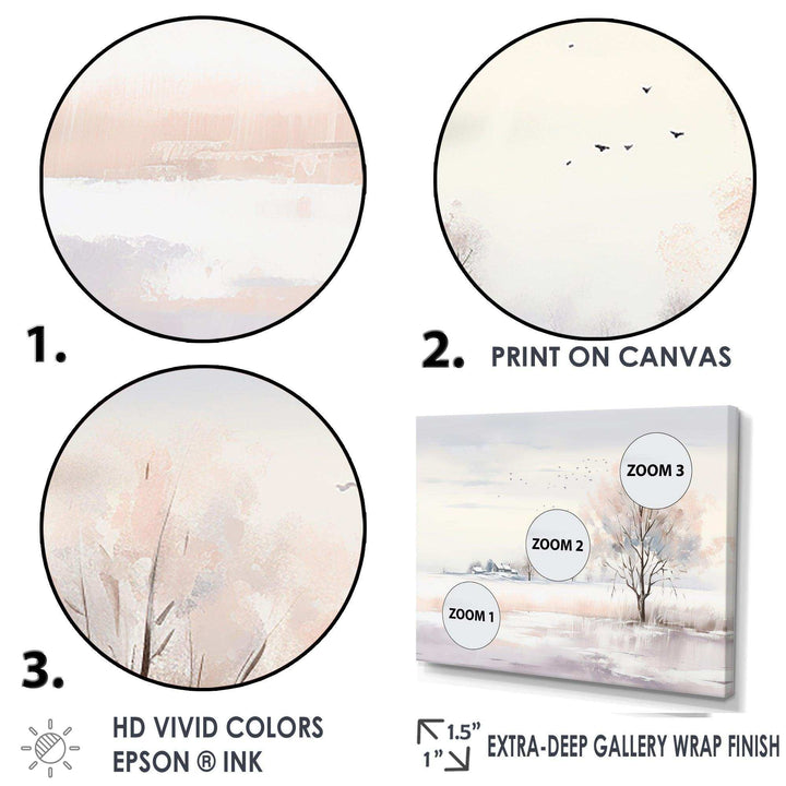 winter scenery minimalism - Landscapes Canvas Wall Art