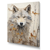minimalism Beige Wolf expression - Beige Wolf Wall Art