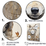 minimalism Beige Wolf expression - Beige Wolf Wall Art