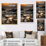 Bronze Brilliance vase harmony - Abstract Canvas Wall Art