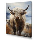 Yaks grazing in mountain - Yaks Bedroom Wall Art