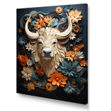 Cubist Herd yak sketch - Beige Yaks Wall Art