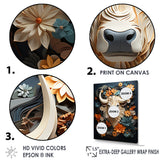 Cubist Herd yak sketch - Beige Yaks Wall Art