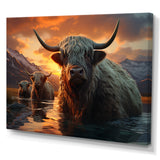 Expressionist Yaks horizon - Yaks Home Decor Art