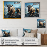 enchanted yaks portrait in winter - Yaks Canvas Wall Art