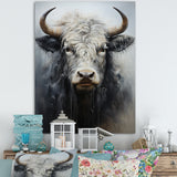 minimalism black and white Yak painting - Yaks Wall Art Prints