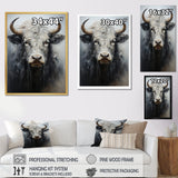 minimalism black and white Yak painting - Yaks Wall Art Prints