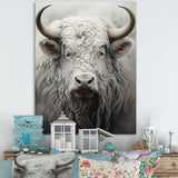 minimalism grey Yak painting - Black Yaks Wall Art