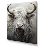 minimalism grey Yak painting - Black Yaks Wall Art