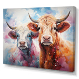 Cute Multicolor Yaks selfie - Yaks Living Room Wall Art