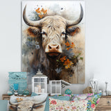Floral yak profile - Yaks Wall Art Prints