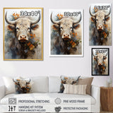 Floral yak profile - Yaks Wall Art Prints