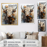 Floral yak profile - Yaks Wall Art Prints