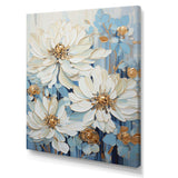 Nature of blue Zinnias Symphony - Floral Canvas Wall Art