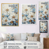 Nature of blue Zinnias Symphony - Floral Canvas Wall Art