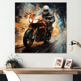 Thrill of the ride Motorcycle - Motorcycle Canvas Wall Art