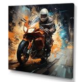 Thrill of the ride Motorcycle - Motorcycle Canvas Wall Art