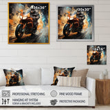Thrill of the ride Motorcycle - Motorcycle Canvas Wall Art