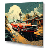 Classic Muscle Car Mustang - Performing Arts Canvas Wall Art