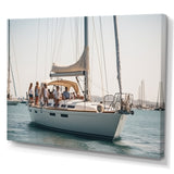 Yacht clubbing paradise - Boat Sailing Canvas Wall Art