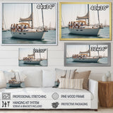Yacht clubbing paradise - Boat Sailing Canvas Wall Art