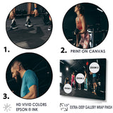 Bodybuilding Indoor Group Training - Aerobic & Bodybuilding Canvas Wall Art