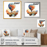 Hot Air Balloon dreamscape - Hot Air Balloon Canvas Wall Art