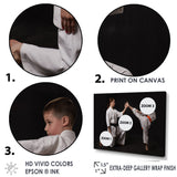 Karate Kick Training - Martial Arts Canvas Wall Art