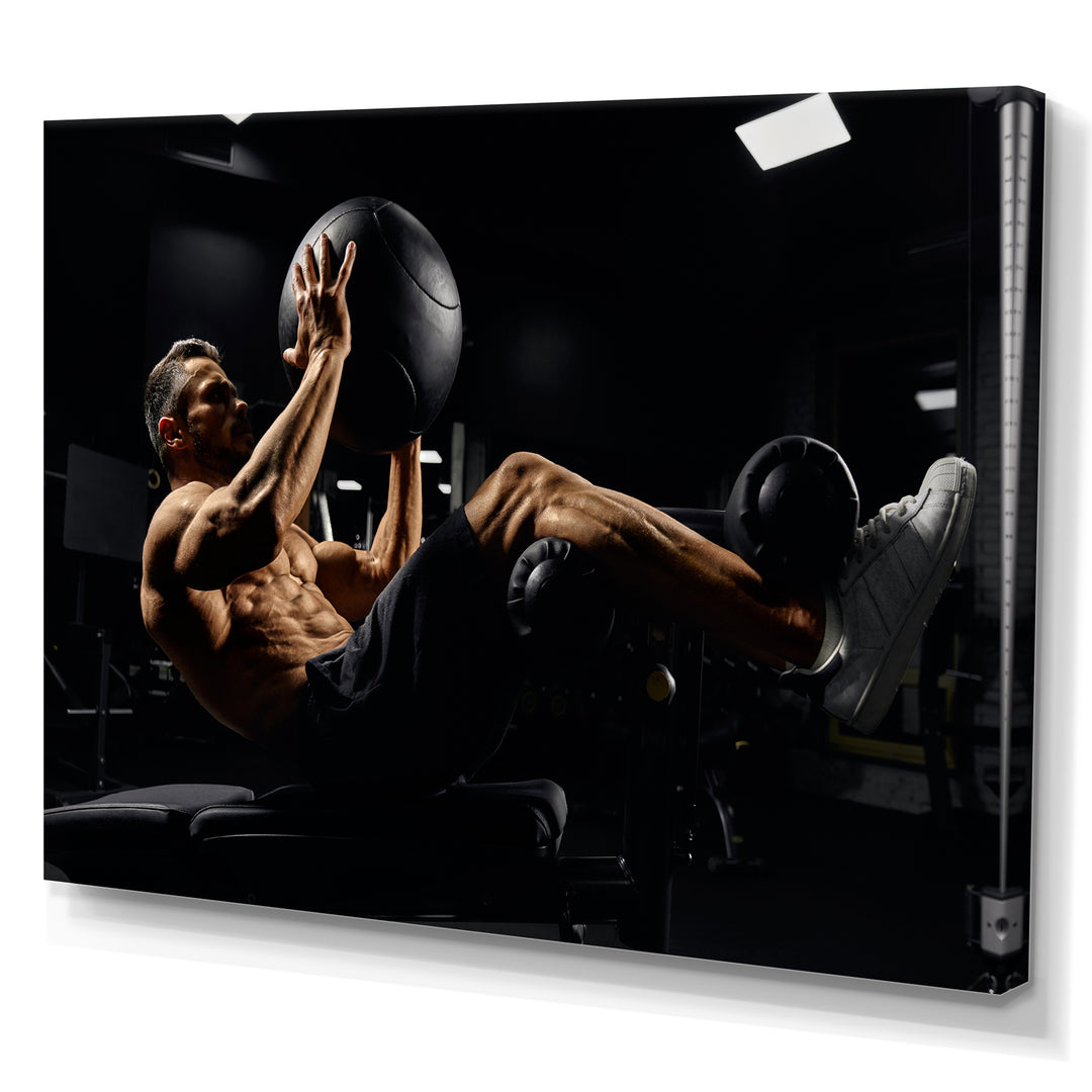 Gym Body In Action - Aerobic &amp; Bodybuilding Canvas Wall Art