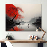 Japanese monochrome Sculpted Silence valley - Landscapes Canvas Wall Art