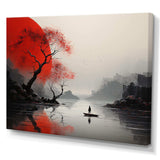 Japanese monochrome Sculpted Silence valley - Landscapes Canvas Wall Art