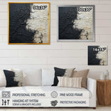 white and black Abstract split - Abstract Canvas Wall Art