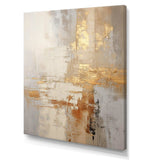 gold and white abstract split - Abstract Canvas Wall Art