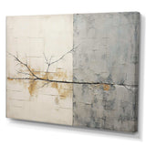 grey and white nature split - Abstract Canvas Wall Art