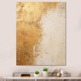 gold and white abstract split - Abstract Canvas Wall Art