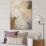 beige minimalism elegance in bloom - Floral Canvas Wall Art