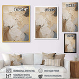 beige minimalism elegance in bloom - Floral Canvas Wall Art