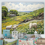 Sheep wondering Pastoral harmony - Sheep Wall Art Prints