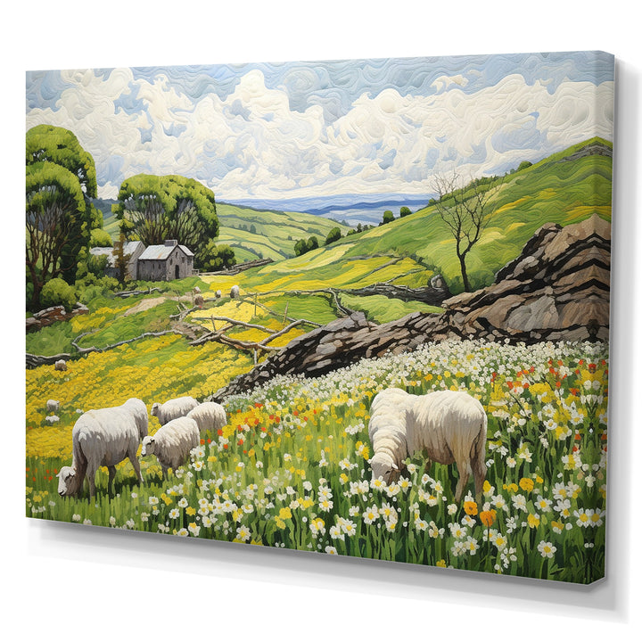 Sheep wondering Pastoral harmony - Sheep Wall Art Prints