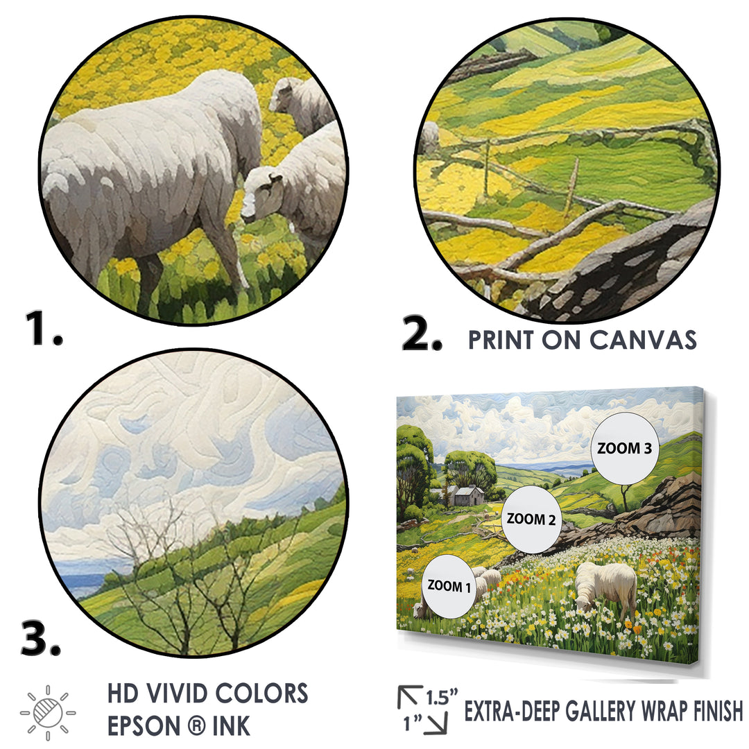 Sheep wondering Pastoral harmony - Sheep Wall Art Prints